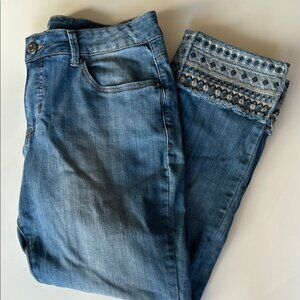 Ruff Hewn Blue Ankle Cropped Jeans
